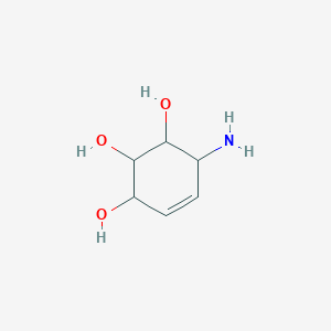 molecular formula C6H11NO3 B1253100 6-Aminocyclohex-4-ene-1,2,3-triol 