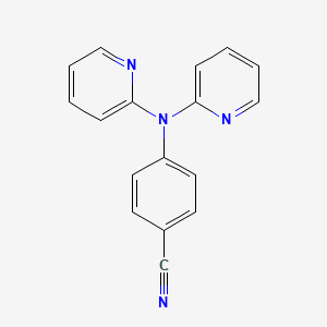 molecular formula C17H12N4 B12531001 4-[Di(pyridin-2-yl)amino]benzonitrile CAS No. 700845-96-1