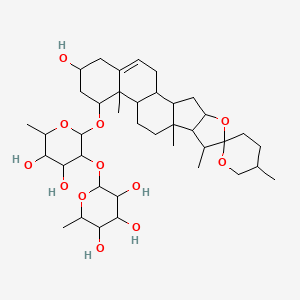 2-[4,5-Dihydroxy-2-(16-hydroxy-5',7,9,13-tetramethylspiro[5-oxapentacyclo[10.8.0.02,9.04,8.013,18]icos-18-ene-6,2'-oxane]-14-yl)oxy-6-methyloxan-3-yl]oxy-6-methyloxane-3,4,5-triol