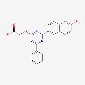 molecular formula C22H16N2O4 B12531052 {[2-(6-Oxonaphthalen-2(6H)-ylidene)-6-phenyl-1,2-dihydropyrimidin-4-yl]oxy}acetic acid CAS No. 651720-74-0