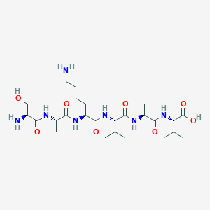 molecular formula C25H47N7O8 B12531055 L-Seryl-L-alanyl-L-lysyl-L-valyl-L-alanyl-L-valine CAS No. 655230-41-4