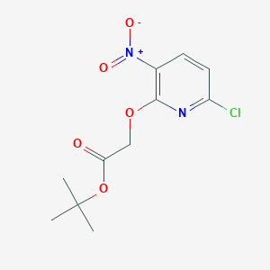 molecular formula C11H13ClN2O5 B12531074 tert-Butyl [(6-chloro-3-nitropyridin-2-yl)oxy]acetate CAS No. 653574-62-0
