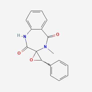 (3'S)-4-methyl-3'-phenylspiro[1H-1,4-benzodiazepine-3,2'-oxirane]-2,5-dione