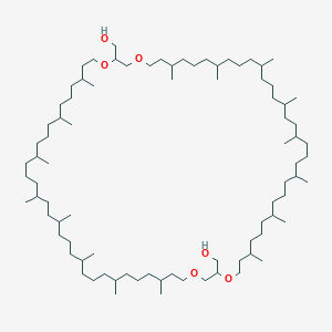 molecular formula C86H172O6 B1253119 [38-(Hydroxymethyl)-7,11,15,19,22,26,30,34,43,47,51,55,58,62,66,70-hexadecamethyl-1,4,37,40-tetraoxacyclodoheptacont-2-yl]methanol CAS No. 99529-31-4