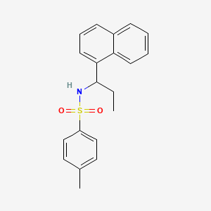 molecular formula C20H21NO2S B12531230 Benzenesulfonamide, 4-methyl-N-[1-(1-naphthalenyl)propyl]- CAS No. 652155-29-8