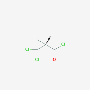 molecular formula C5H5Cl3O B12531243 Cyclopropanecarbonylchloride, 2,2-dichloro-1-methyl-, (1S)- CAS No. 701223-12-3