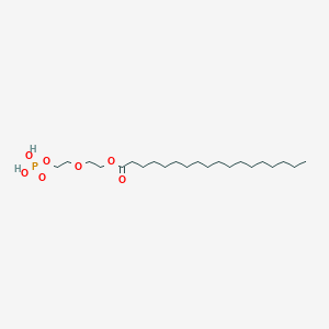 molecular formula C22H45O7P B12531252 2-[2-(Phosphonooxy)ethoxy]ethyl octadecanoate CAS No. 870467-32-6