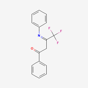 molecular formula C16H12F3NO B12531255 (3Z)-4,4,4-Trifluoro-1-phenyl-3-(phenylimino)butan-1-one CAS No. 676578-88-4