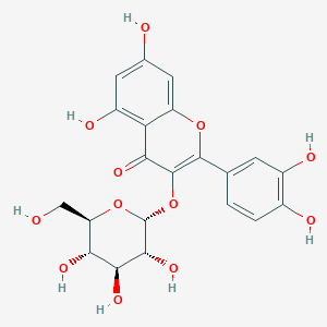2-(3,4-dihydroxyphenyl)-5,7-dihydroxy-3-[(2R,3R,4S,5S,6R)-3,4,5-trihydroxy-6-(hydroxymethyl)oxan-2-yl]oxychromen-4-one