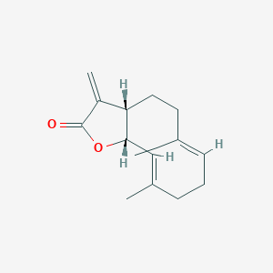 molecular formula C15H20O2 B1253127 (3aS,6E,10E,11aS)-6,10-dimethyl-3-methylidene-3a,4,5,8,9,11a-hexahydrocyclodeca[b]furan-2-one 