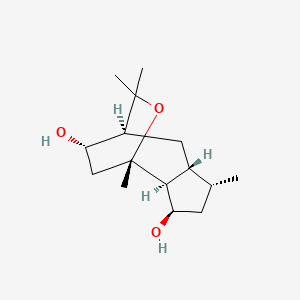 (1S,2S,3R,5R,6R,8S,12S)-1,5,9,9-tetramethyl-10-oxatricyclo[6.2.2.02,6]dodecane-3,12-diol
