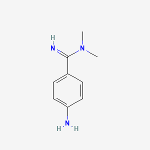 molecular formula C9H13N3 B12531323 4-Amino-N,N-dimethylbenzenecarboximidamide CAS No. 721387-57-1
