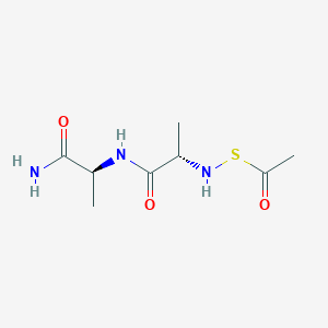 molecular formula C8H15N3O3S B12531387 N-(Acetylsulfanyl)-L-alanyl-L-alaninamide CAS No. 689220-78-8