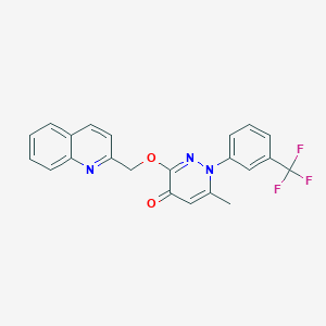 4(1H)-Pyridazinone, 6-methyl-3-(2-quinolinylmethoxy)-1-(3-(trifluoromethyl)phenyl)-