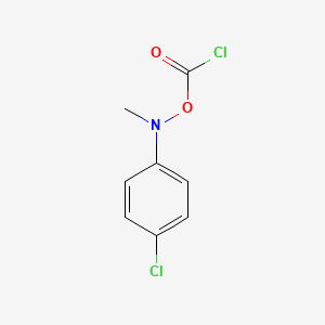 molecular formula C8H7Cl2NO2 B12531441 Chloro{[(4-chlorophenyl)(methyl)amino]oxy}methanone CAS No. 675833-94-0