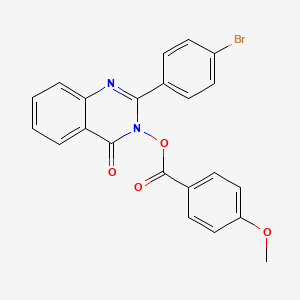 4-Methoxybenzoic acid [2-(4-bromophenyl)-4-oxo-3-quinazolinyl] ester