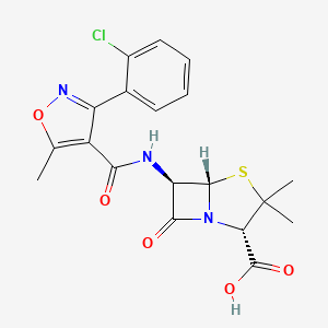 (2S,5S,6R)-6-[[[3-(2-chlorophenyl)-5-methyl-4-isoxazolyl]-oxomethyl]amino]-3,3-dimethyl-7-oxo-4-thia-1-azabicyclo[3.2.0]heptane-2-carboxylic acid
