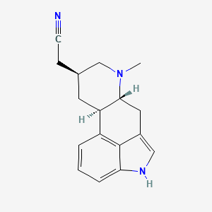 molecular formula C17H19N3 B1253156 2-[(6aR,9S,10aR)-7-methyl-6,6a,8,9,10,10a-hexahydro-4H-indolo[4,3-fg]quinolin-9-yl]acetonitrile 