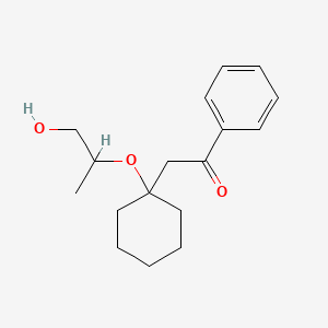 molecular formula C17H24O3 B12531582 Ethanone, 2-[1-(2-hydroxy-1-methylethoxy)cyclohexyl]-1-phenyl- CAS No. 652146-16-2