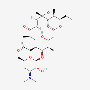 2-[(1S,2S,3R,7R,8S,9S,10R,12R,14E,16S)-9-[(2S,3R,4S,6R)-4-(dimethylamino)-3-hydroxy-6-methyloxan-2-yl]oxy-3-ethyl-7-hydroxy-2,8,12,16-tetramethyl-5,13-dioxo-4,17-dioxabicyclo[14.1.0]heptadec-14-en-10-yl]acetaldehyde