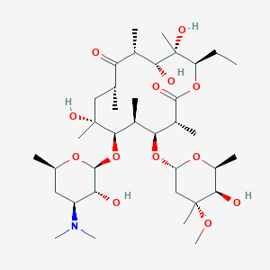 (3R,4S,5S,6R,7R,9R,11R,12R,13S,14R)-6-[(2S,3R,4S,6R)-4-(dimethylamino)-3-hydroxy-6-methyloxan-2-yl]oxy-14-ethyl-7,12,13-trihydroxy-4-[(2R,4R,5R,6S)-5-hydroxy-4-methoxy-4,6-dimethyloxan-2-yl]oxy-3,5,7,9,11,13-hexamethyl-oxacyclotetradecane-2,10-dione