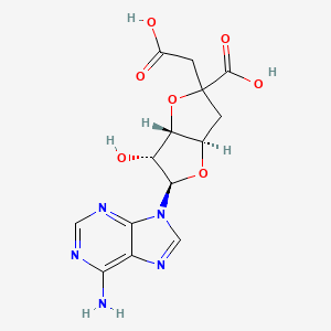 (2R,3R,3aS,6aR)-2-(6-aminopurin-9-yl)-5-(carboxymethyl)-3-hydroxy-3,3a,6,6a-tetrahydro-2H-furo[3,2-b]furan-5-carboxylic acid