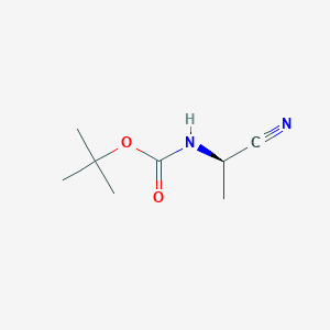 molecular formula C8H14N2O2 B012532 (R)-tert-butyl 1-cyanoethylcarbamate CAS No. 100927-09-1