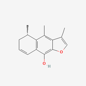 molecular formula C15H16O2 B1253218 (5S)-3,4,5-trimethyl-5,6-dihydrobenzo[f][1]benzofuran-9-ol 