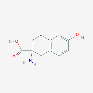 molecular formula C11H13NO3 B1253219 2-Amino-6-hydroxy-2-tetralincarboxylic acid 