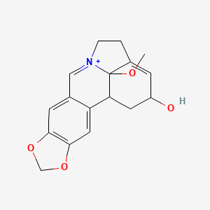 molecular formula C17H18NO4+ B1253229 Mooreine 