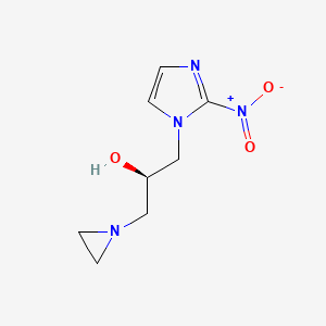 molecular formula C8H12N4O3 B1253241 (R)-(-)-alpha-(1-Aziridinylmethyl)-2-nitro-1H-imidazole-1-ethanol 