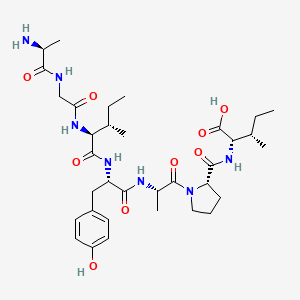 molecular formula C34H53N7O9 B12532429 L-Alanylglycyl-L-isoleucyl-L-tyrosyl-L-alanyl-L-prolyl-L-isoleucine CAS No. 683747-34-4