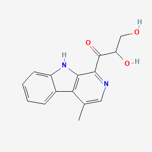 molecular formula C15H14N2O3 B1253244 2,3-dihydroxy-1-(4-methyl-9H-pyrido[3,4-b]indol-1-yl)propan-1-one 
