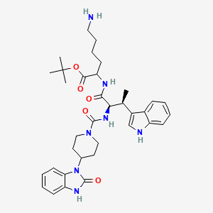 tert-butyl 6-amino-2-[[(2R,3S)-3-(1H-indol-3-yl)-2-[[4-(2-oxo-3H-benzimidazol-1-yl)piperidine-1-carbonyl]amino]butanoyl]amino]hexanoate