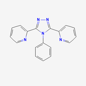 molecular formula C18H13N5 B1253259 4-Phenyl-3,5-di(2-pyridyl)-4H-1,2,4-triazole 
