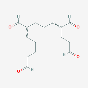 molecular formula C15H20O4 B12532719 undeca-3,7-diene-1,3,7,11-tetracarbaldehyde CAS No. 660857-68-1