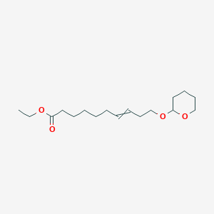 molecular formula C17H30O4 B12532727 Ethyl 10-[(oxan-2-yl)oxy]dec-7-enoate CAS No. 654068-26-5