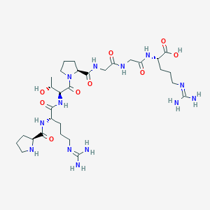 molecular formula C30H53N13O9 B12532754 L-Arginine, L-prolyl-L-arginyl-L-threonyl-L-prolylglycylglycyl- CAS No. 671216-89-0