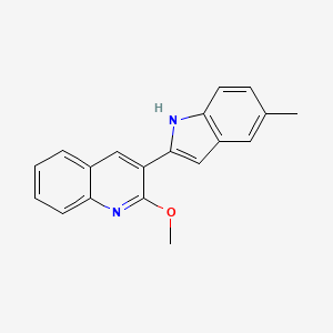 molecular formula C19H16N2O B12532769 2-methoxy-3-(5-methyl-1H-indol-2-yl)quinoline CAS No. 796854-72-3