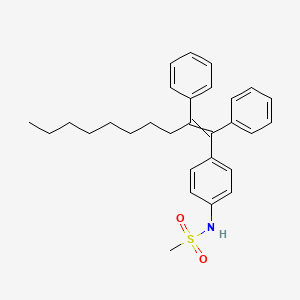 molecular formula C29H35NO2S B12532792 N-[4-(1,2-Diphenyldec-1-EN-1-YL)phenyl]methanesulfonamide CAS No. 834912-22-0