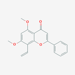 molecular formula C19H16O4 B12532797 8-Ethenyl-5,7-dimethoxy-2-phenyl-4H-1-benzopyran-4-one CAS No. 663605-72-9