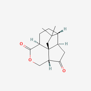 molecular formula C15H20O3 B1253280 (1R,2R,5S,9S,12R)-13,13-dimethyl-7-oxatetracyclo[7.5.0.01,5.02,12]tetradecane-4,8-dione 