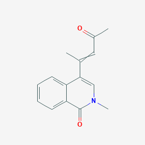 molecular formula C15H15NO2 B12532801 2-Methyl-4-(4-oxopent-2-en-2-yl)isoquinolin-1(2H)-one CAS No. 675125-44-7