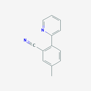 molecular formula C13H10N2 B12532820 5-Methyl-2-(pyridin-2-yl)benzonitrile 