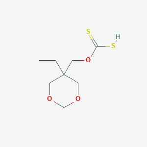molecular formula C8H14O3S2 B12532832 O-[(5-Ethyl-1,3-dioxan-5-yl)methyl] hydrogen carbonodithioate CAS No. 752147-90-3