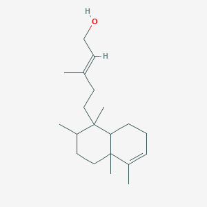 molecular formula C20H34O B1253284 (E)-3-Methyl-5-((1S,2R,4aR,8aR)-1,2,4a,5-tetramethyl-1,2,3,4,4a,7,8,8a-octahydronaphthalen-1-yl)pent-2-en-1-ol 