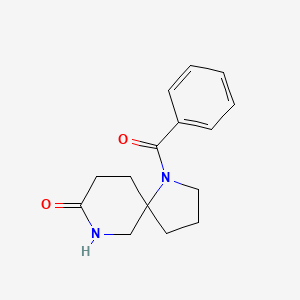 molecular formula C15H18N2O2 B12532851 1,7-Diazaspiro[4.5]decan-8-one, 1-benzoyl- 