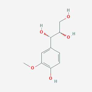 molecular formula C10H14O5 B1253286 (+)-(7S,8S)-guaiacylglycerol 