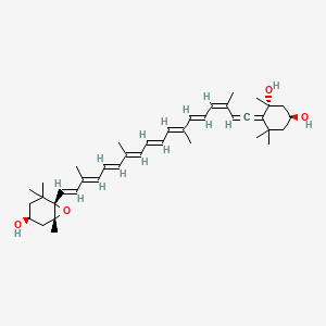 molecular formula C40H56O4 B1253287 (3S,3'S,5R,5'R,6S,6'R,9'Z)-5,6-Epoxy-6',7'-didehydro-5,6,5',6'-tetrahydro-beta,beta-carotene-3,3',5'-triol 