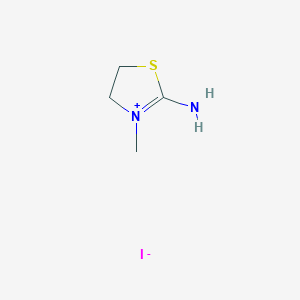 molecular formula C4H9IN2S B12532897 2-Amino-3-methyl-4,5-dihydro-1,3-thiazol-3-ium iodide CAS No. 652152-21-1
